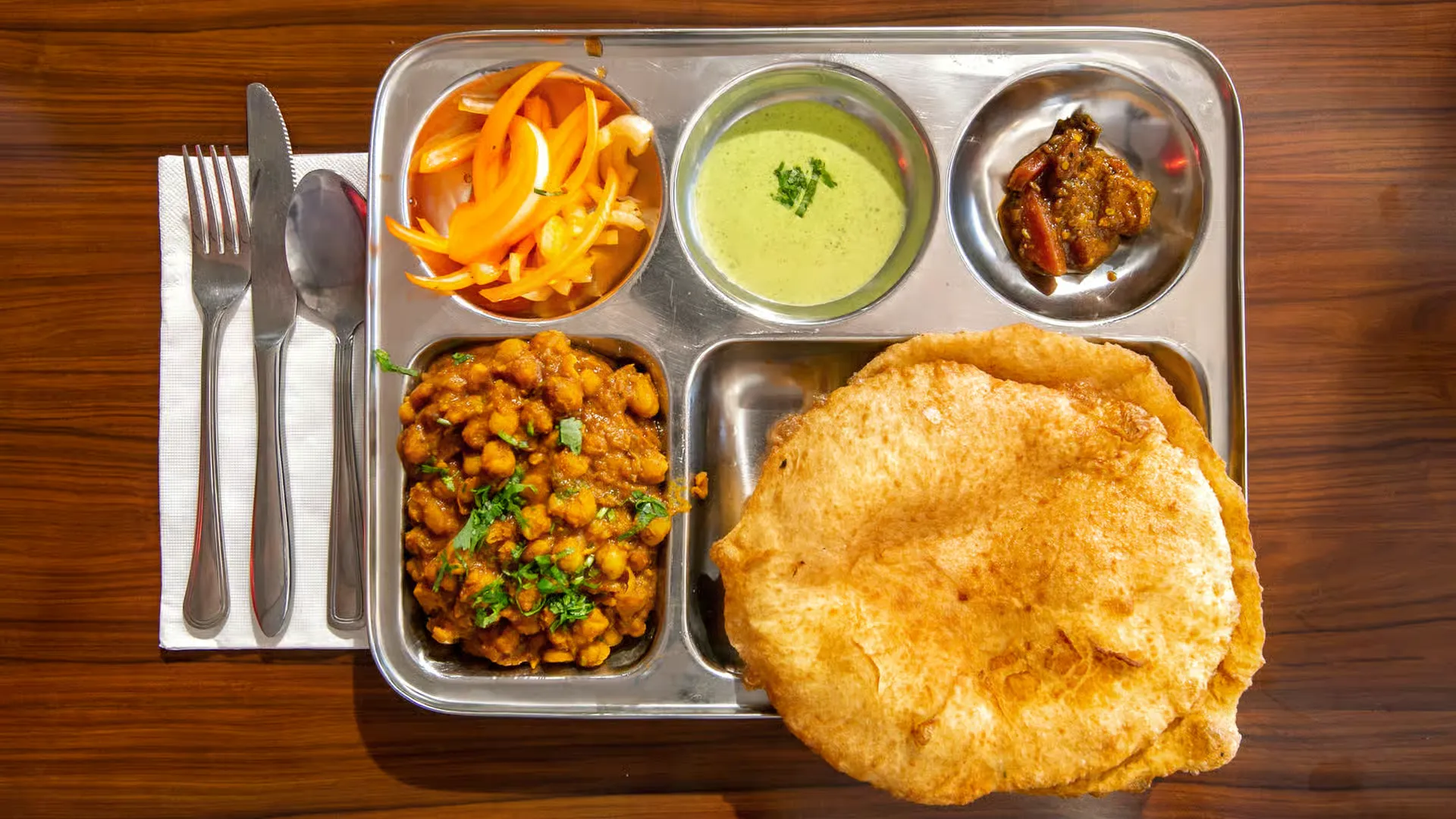 Delicious Chole Bhature at The Tandoor in Edmonton, AB